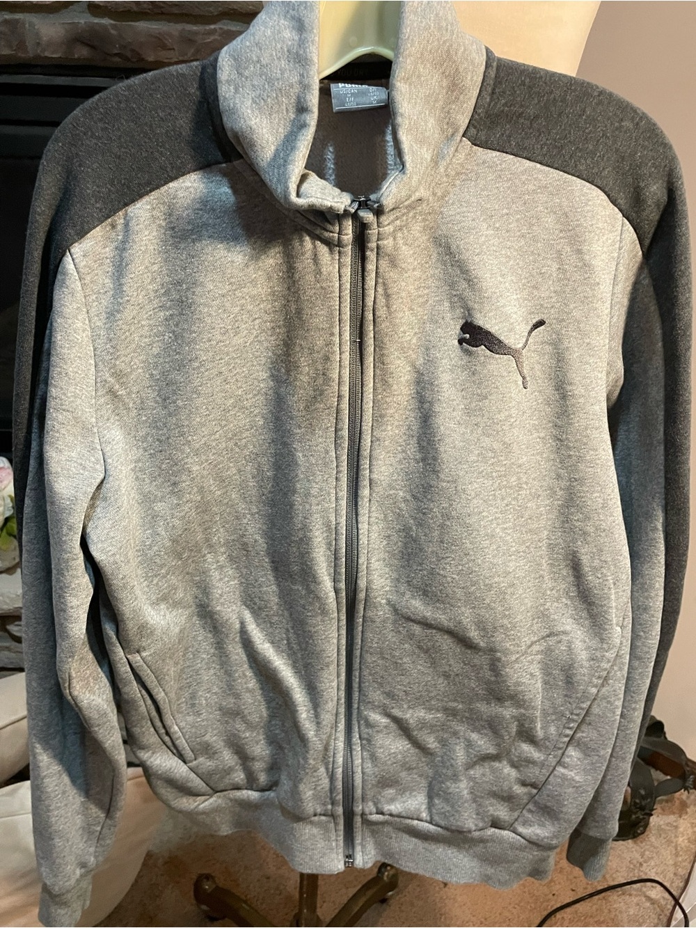 Puma Two-Tone Gray Full-Zip Track Jacket